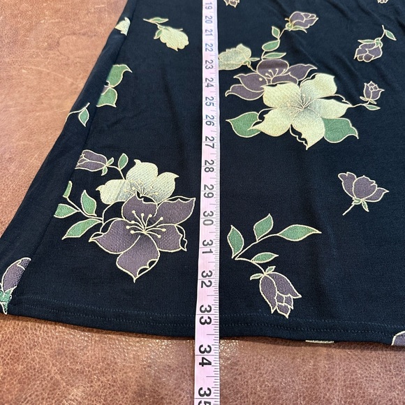 VINTAGE! Jalate Tank Dress, Black Floral, Women's Me - Picture 5 of 7